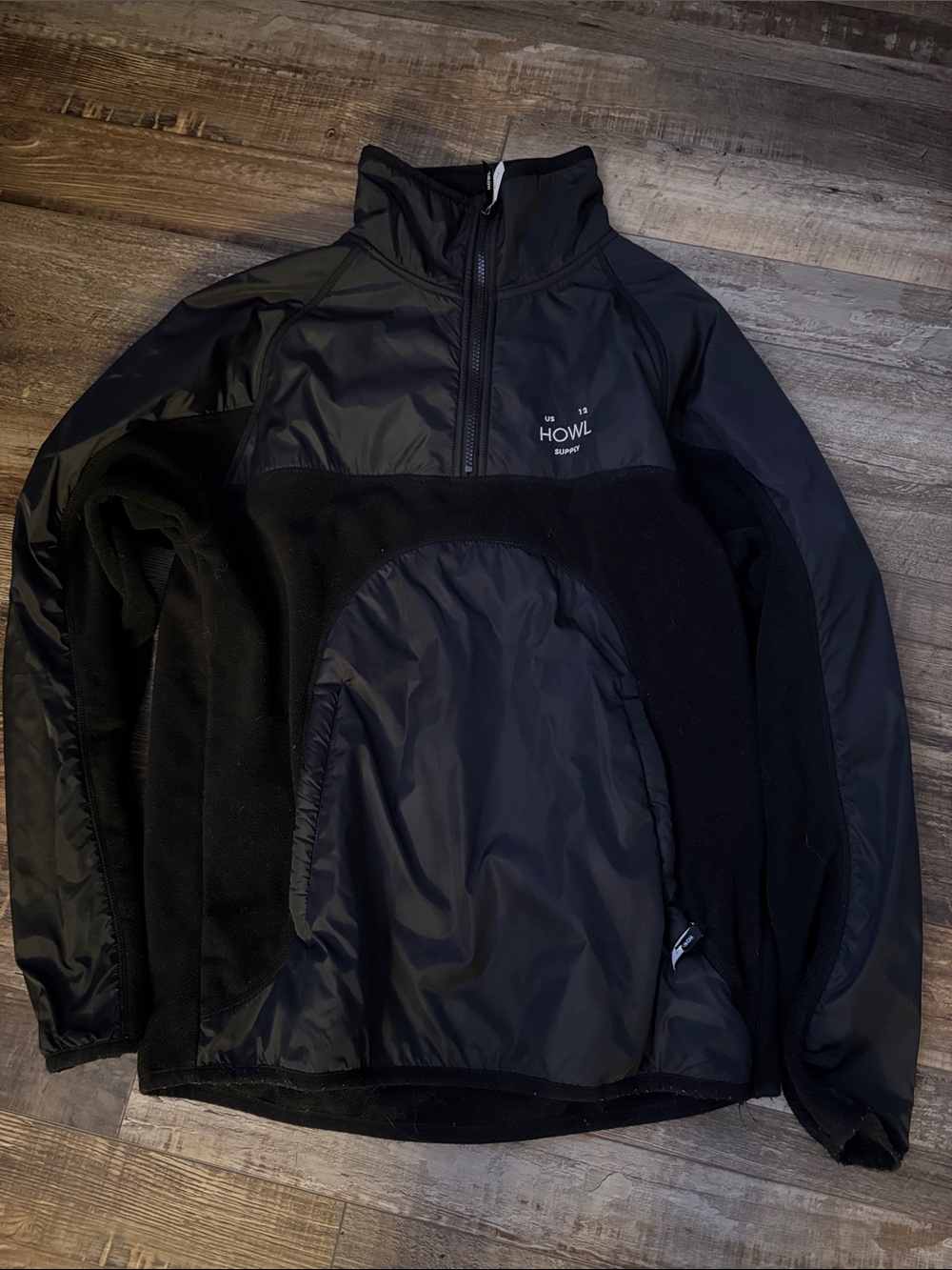 Howl supply Black Men's Hybrid Fleece Jacket
